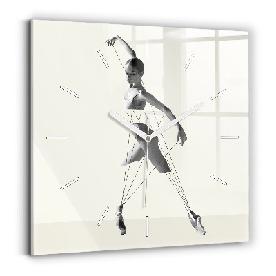 Square wall clock Abstract woman dancer