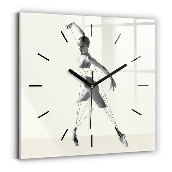 Square wall clock Abstract woman dancer