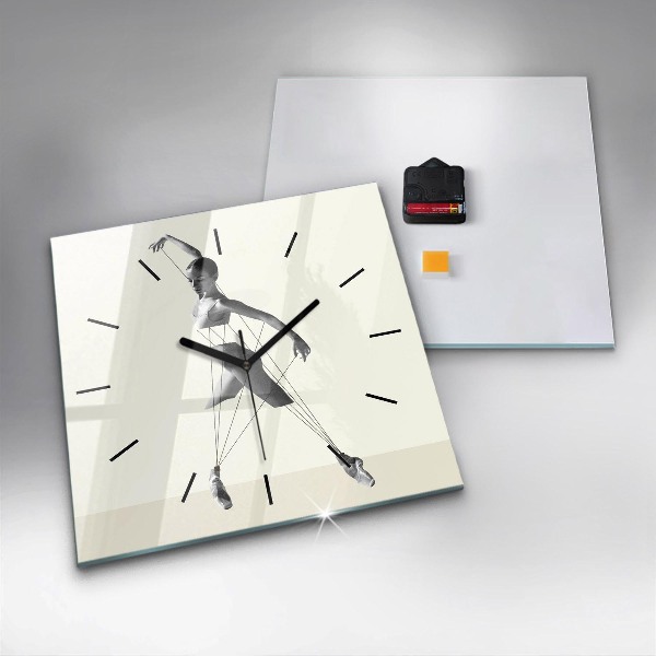 Square wall clock Abstract woman dancer