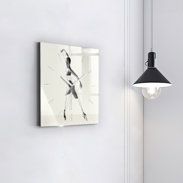 Square wall clock Abstract woman dancer