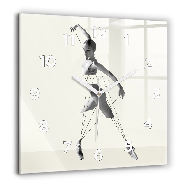 Square wall clock Abstract woman dancer