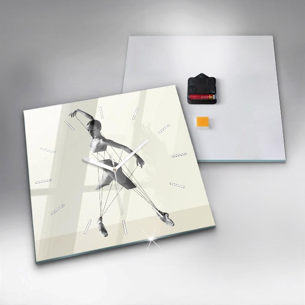 Square wall clock Abstract woman dancer