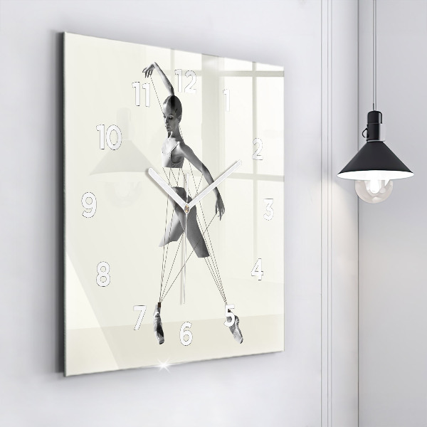 Square wall clock Abstract woman dancer