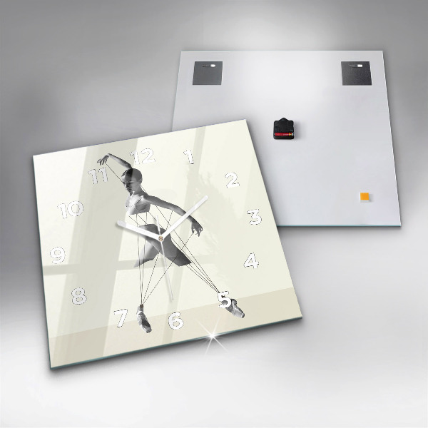 Square wall clock Abstract woman dancer