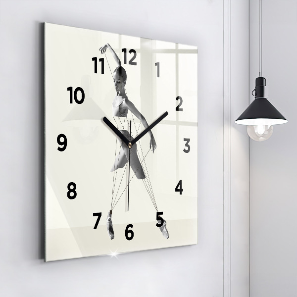 Square wall clock Abstract woman dancer