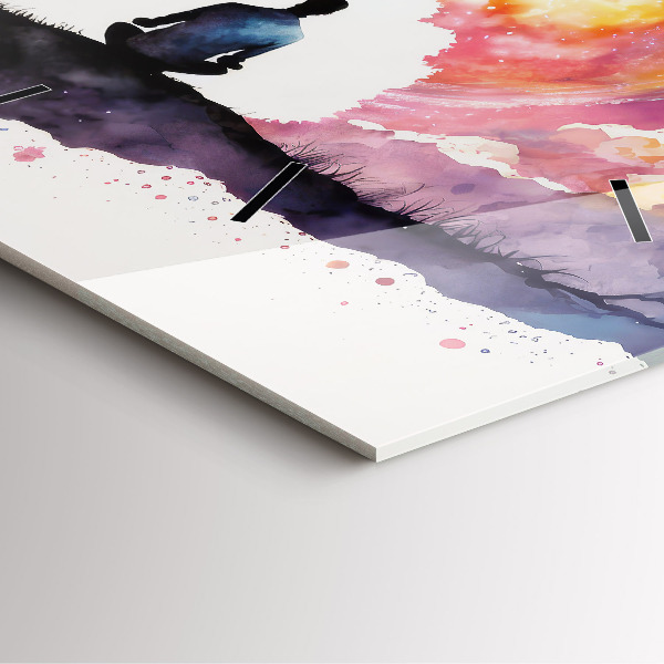 Square wall clock Meditation lifestyle