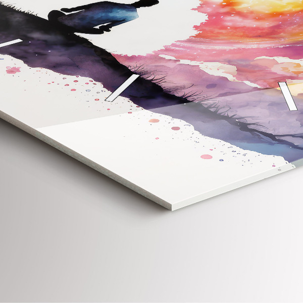 Square wall clock Meditation lifestyle