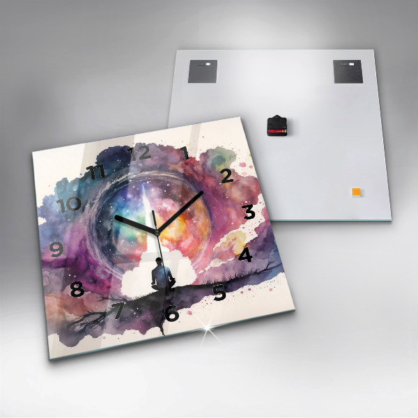 Square wall clock Meditation lifestyle
