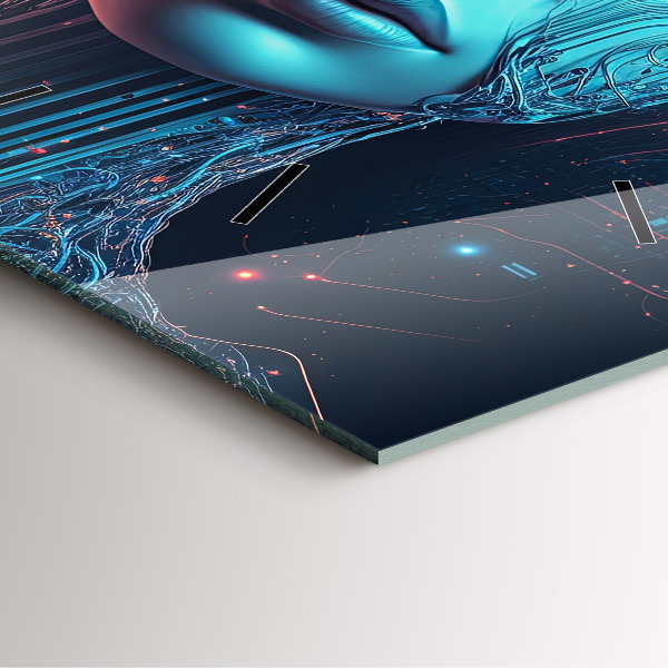 Square wall clock Artificial intelligence