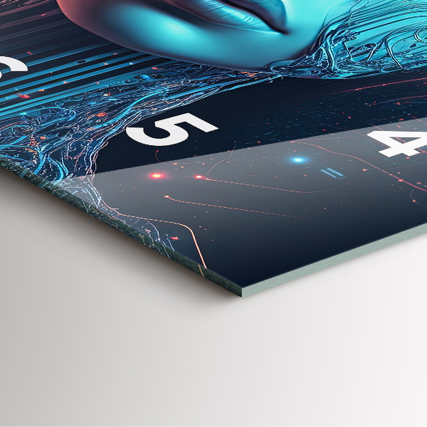 Square wall clock Artificial intelligence