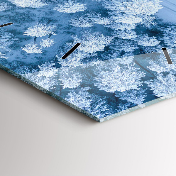 Square wall clock Forest from a drone