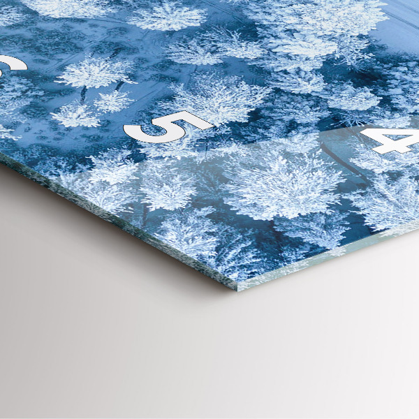 Square wall clock Forest from a drone