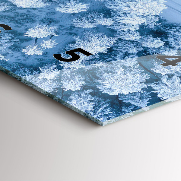 Square wall clock Forest from a drone