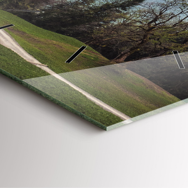 Square wall clock Mountain view