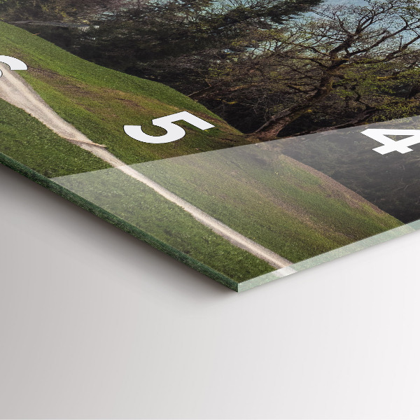 Square wall clock Mountain view