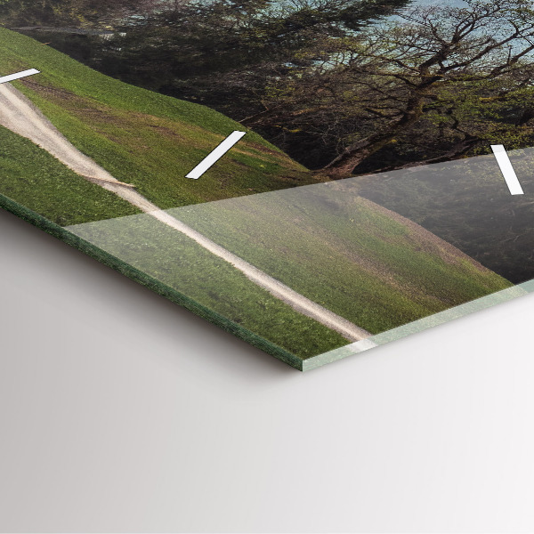 Square wall clock Mountain view