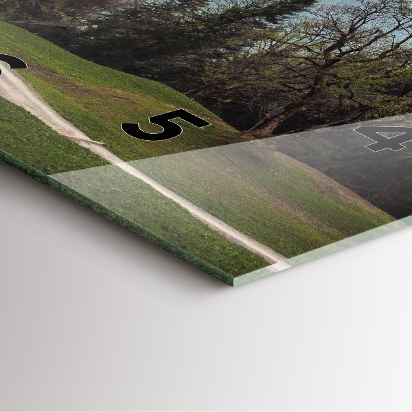 Square wall clock Mountain view