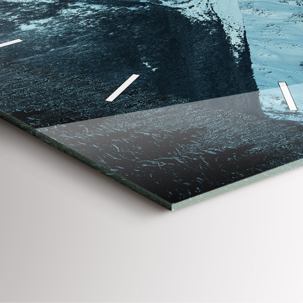 Square wall clock Mountain range in winter