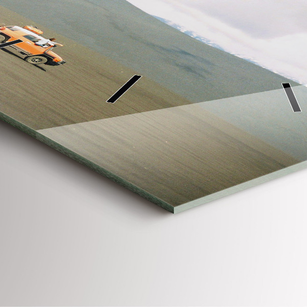 Square wall clock Vehicle in the Kamchatka desert