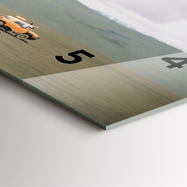 Square wall clock Vehicle in the Kamchatka desert