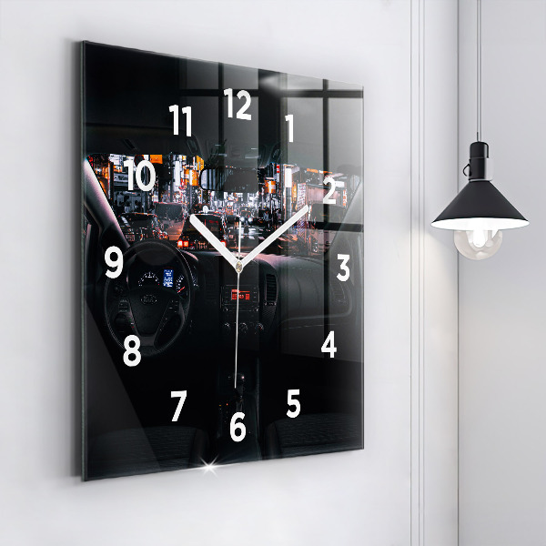 Square wall clock Car in Tokyo