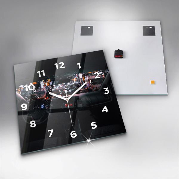 Square wall clock Car in Tokyo