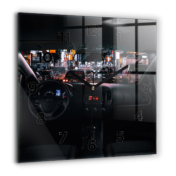 Square wall clock Car in Tokyo