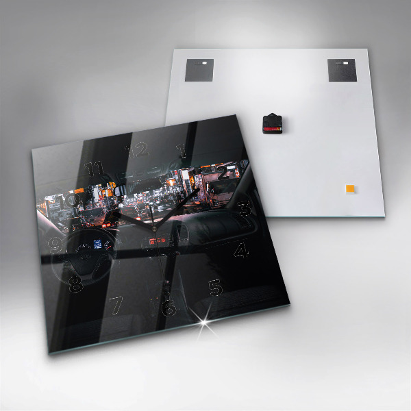 Square wall clock Car in Tokyo