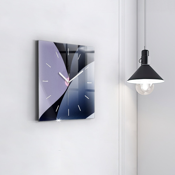 Square wall clock Abstraction sun