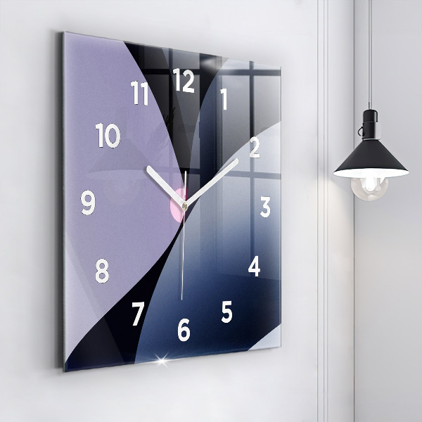 Square wall clock Abstraction sun