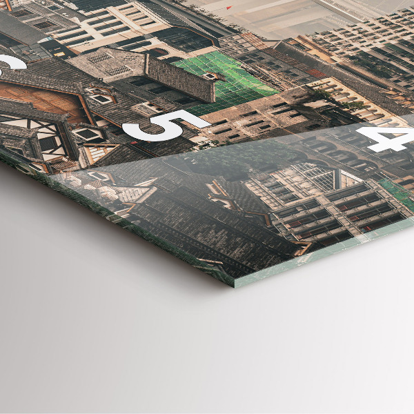 Square wall clock Chongqing Old Town