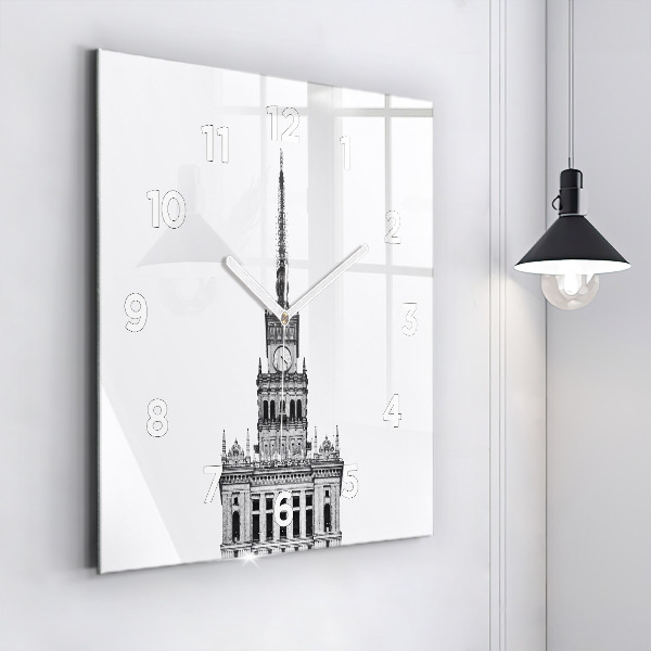 Square wall clock Palace of Culture and Science