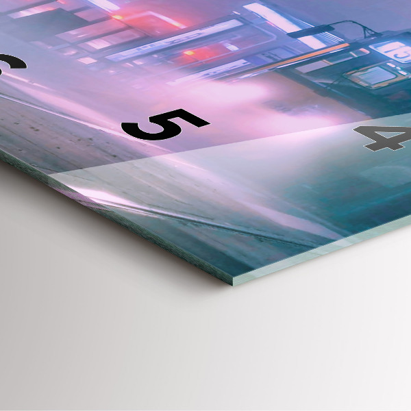 Square wall clock Warsaw in the fog