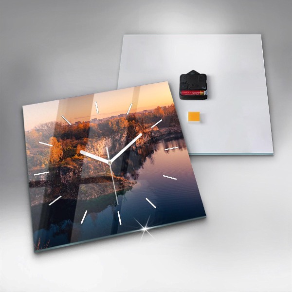 Square wall clock Krakow Lake Zakrzówek