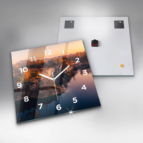 Square wall clock Krakow Lake Zakrzówek