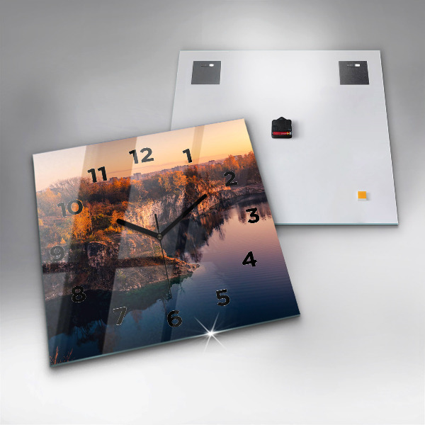 Square wall clock Krakow Lake Zakrzówek