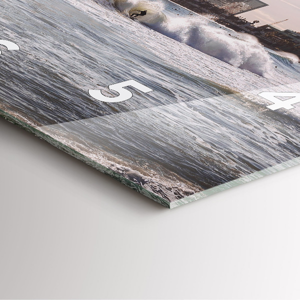 Square wall clock Barcelona Surfer