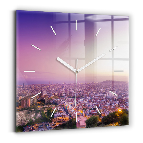 Square wall clock Barcelona Bunkers El Carmel