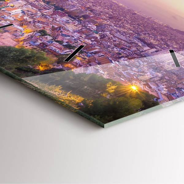 Square wall clock Barcelona Bunkers El Carmel