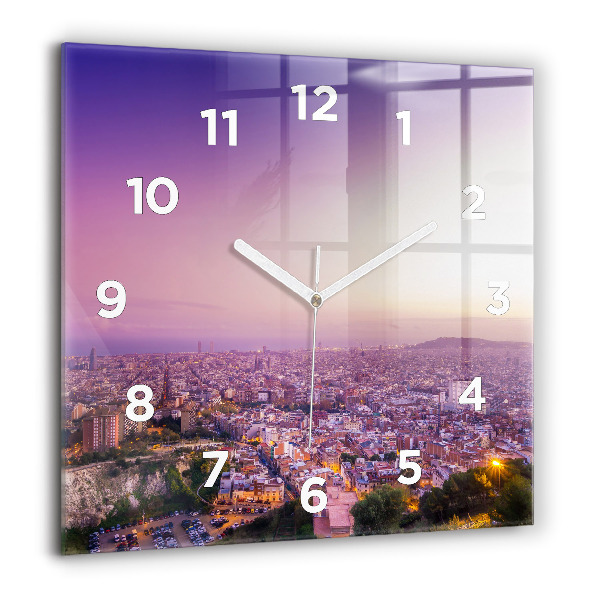 Square wall clock Barcelona Bunkers El Carmel