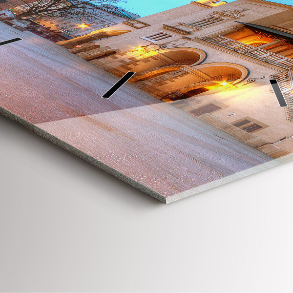 Square wall clock Main Market Square in Krakow