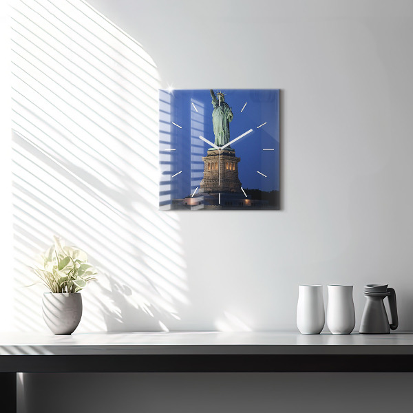 Square wall clock Statue of Liberty New York