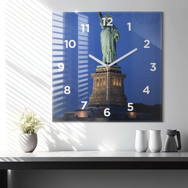Square wall clock Statue of Liberty New York