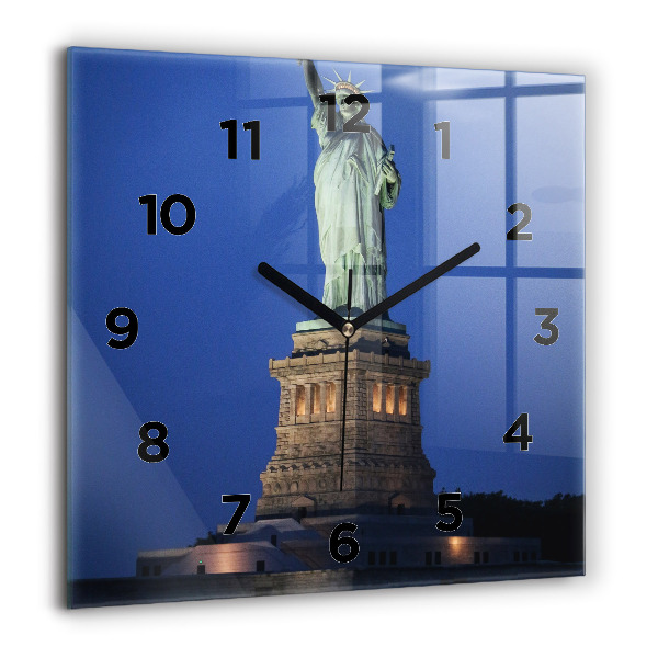 Square wall clock Statue of Liberty New York
