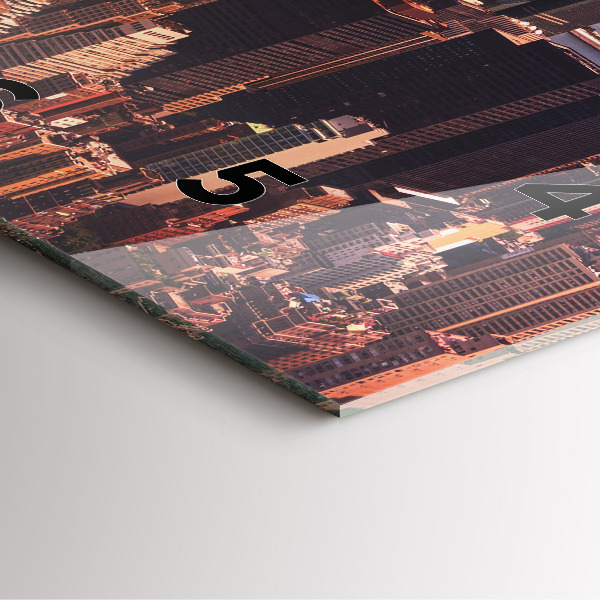 Square wall clock Panorama of the city west