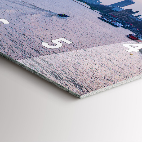 Square wall clock London Eye city panorama