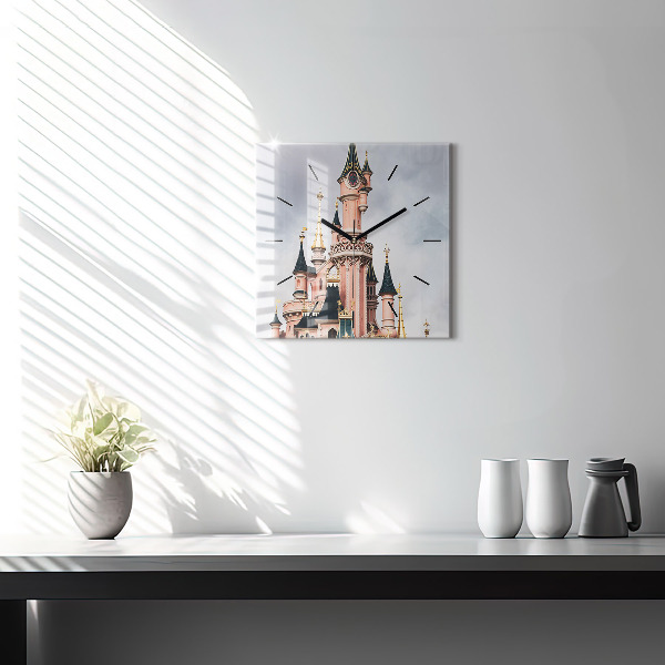 Square wall clock Disneyland Paris Castle