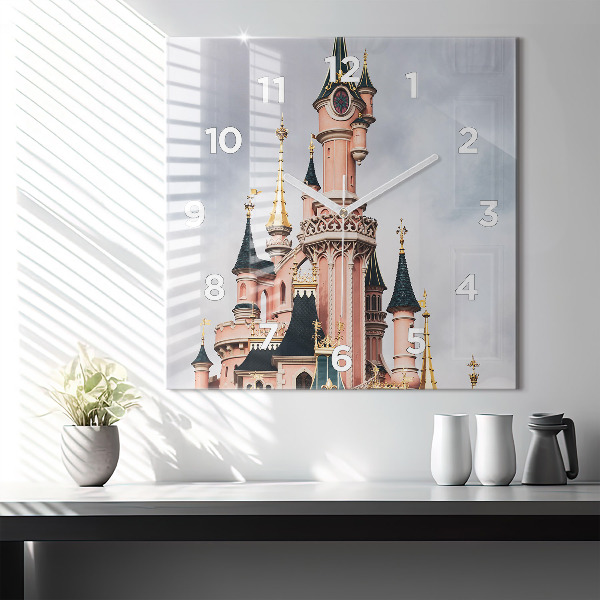 Square wall clock Disneyland Paris Castle