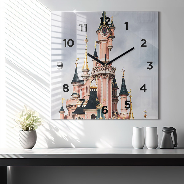 Square wall clock Disneyland Paris Castle