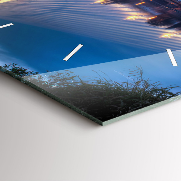 Square wall clock Rędziński Bridge Wrocław